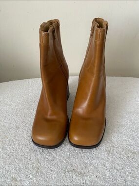 Free People Leather Ankle Boots in Brown